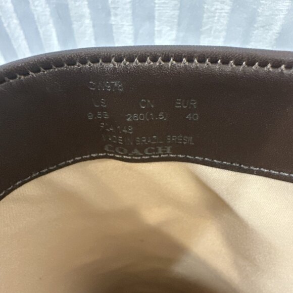 Coach Women’s 9.5 Madeline Buckle Tall Riding Boots Maple Brown Block Heel - Picture 8 of 11